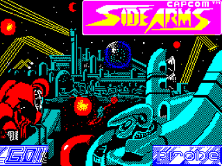 Side Arms title screen for ZX Spectrum